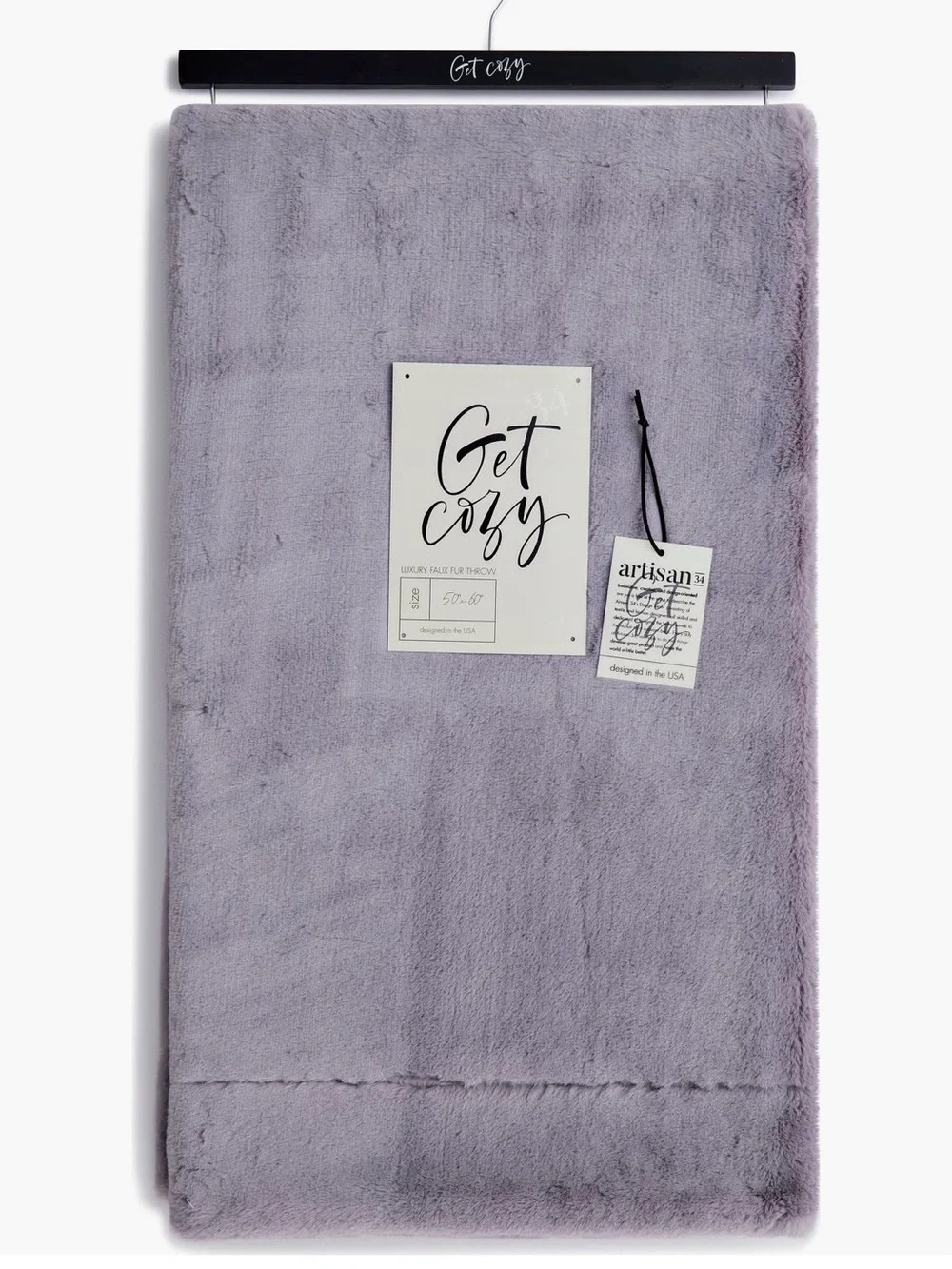 Artisan 24 Get Cozy Lilac Velvety Soft Plush Blanket 50”x60”